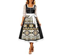 Genérico Disfraces Carnaval Mujer Vestido Bávaro Largo Estilo Francés Con Cintura Lazo Para Oktoberfest Y Eventos De La Cerveza Elegante Y Fluido Disfraz Francés Bávaro Mujer