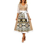 Genérico Disfraces Carnaval Mujer Vestido Bávaro Largo Estilo Francés Con Cintura Lazo Para Oktoberfest Y Eventos De La Cerveza Elegante Y Fluido Disfraz Francés Bávaro Mujer