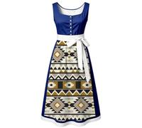 Genérico Disfraces Carnaval Mujer Vestido Bávaro Largo Estilo Francés Con Cintura Lazo Para Oktoberfest Y Eventos De La Cerveza Elegante Y Fluido Disfraz Francés Bávaro Mujer