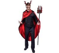 Genérico Disfraces De Carnaval Adultos Demonio Muerte Negro Para Halloween Y Fiestas De Terror. Traje Hombre Capa Con Capucha Y Guadaña Falsa Incluida. Disfraz Segador Alma Noche Oscura