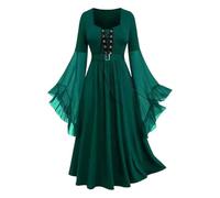 Genérico Disfraces De Carnaval Mujer Bruja Corset Lazada Falda Amplia Para Halloween Y Fiesta Gotica. Traje Aquelarre Negro Con Sombrero Y Escoba. Disfraz Hechicera
