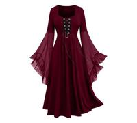 Genérico Disfraces De Carnaval Mujer Bruja Corset Lazada Falda Amplia Para Halloween Y Fiesta Gotica. Traje Aquelarre Negro Con Sombrero Y Escoba. Disfraz Hechicera