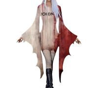 Genérico Disfraces De Carnaval Mujer Vestido Gotico Sangre Asimetrico Para Halloween Y Performance. Traje Demonio Rojo Negro Lazada Espalda. Disfraz Diablesa Noche