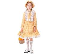 Genérico Disfraces De Carnaval Niña Bruja Gotica Para Halloween Y Cosplay Diario. Traje Aprendiz Hechicera Volantes Y Medias. Disfraz Infantil Terror Divertido