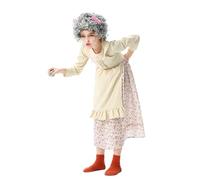Genérico Disfraces De Carnaval Para Niños 100th Day Of School Niños Old Lady Disfraz Niñas Granny Vestido 100 Year Grandma Para Diversión En Fiestas