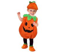 Genérico Disfraces De Carnaval Para Niños Toddler Infant Baby Niñas Niños Halloween Suave Fleece Pumpkin Vest Tops Sets Hat Socks 3pcs Set Costumes Divertido