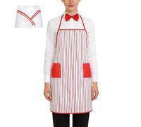 Genérico Disfraces de - Disfraz de Camarero de Palomitas de Maíz de 80x60 cm, Conjunto de Disfraz de Camarera, Uniforme Auténtico para Servicio y Juego de Roles | Traje de cena clásico para te