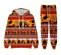 Genérico Disfraces De Halloween Hombre,Conjunto De Sudadera con Capucha Y Jogging para Hombre CóModo Y Ajustado Informal para Uso Diario Gimnasio Y Actividades Al Aire Libre