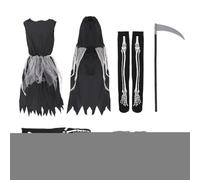Genérico Disfraces de Halloween para Niñas,Conjunto de Capa con Capucha para Halloween | Accesorios Cosplay Personajes Terroríficos Para Representación Y Obra De Teatro