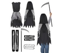Genérico Disfraces de Halloween para Niñas - Conjunto de Capa con Capucha para Halloween | Accesorios Cosplay Personajes Terroríficos Para Representación Y Obra De Teatro