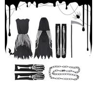 Genérico Disfraces de Halloween para Niñas,Conjunto Fantasma Niño Para Fiesta De Halloween - Accesorios Cosplay Personajes Terroríficos Para Representación Y Obra De Teatro