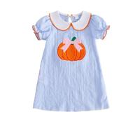 Genérico Disfraces De Halloween Para NiñAs - Vestido para bebé niña, conjunto manga con bordado calabaza cuello muñeca