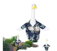 Genérico Disfraces De Porche - Traje De Estatua Hawaiana De 5.29 Oz, Camisa Decorativa De Ganso De Césped, Ropa De Decoración De Patio De Temporada, Linda Exhibición De Jardín Para Navidad, De Pa