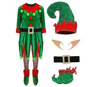 Generico Disfraces divertidos de Navidad - Vestido de Papá Noel | Ropa de Fiesta para Hombre Mujer Niños Niñas Carnaval Performance Cosplay Accesorio