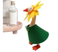 Genérico Disfraces para Ganso Pequeño,Disfraz Decorativo para Figura | Disfraces de Ganso de Escritorio con Sombrero de Girasol y Falda | Compatible Con Estatua 17,8 Cm Salón Oficina Reunión