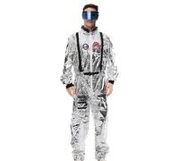 Genérico Disfraz Astronauta Adulto Unisex Disfraz Astronauta Mujer y Hombre Carnaval con Lunettes de Soleil Espacio Exterior Mono Juego Completo Disfraces de Escenario para Grupos Party
