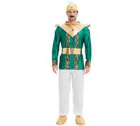 Genérico Disfraz Carnaval Hombre Disfraz Árabe De Las Mil Y Una Noches Para Adulto Fiesta Temática De Aladino Y Cosplay Exótico Detallado Árabe Hombre