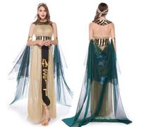 Genérico Disfraz Cleopatra con Capa y Cuello Traje Cleopatra Halloween