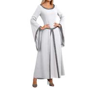 Generico Disfraz Dama del Medieval Gótico Hombros Descubiertos Disfraz Bruja Mujer Punk Vintage Vestido Medieval Cosplay Disfraz Princesa Noche Victoriano Vestidos Carnaval