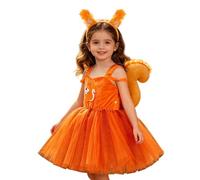 Genérico Disfraz De Ardilla Animal Conjunto - Fantasía Sin Mangas Infantil,Conjunto Tutú Para Niños | Para vacaciones, carnaval, escenario, actuación, boda, Halloween