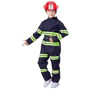 Genérico Disfraz de bombero para niño, bombero, con bombero, juguete y bombero, accesorios para carnaval, Halloween, juego de rol, regalo de 1 a 16 años Comodidad