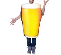 Genérico Disfraz de cerveza para hombre adulto, una taza de cerveza, Halloween, cosplay, divertido disfraz de borracho, mono divertido, talla única Cómodo