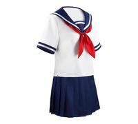 Genérico Disfraz De Cosplay JK | Uniforme Escolar Japonés | Conjunto De Falda Plisada Para Niñas, Traje De Juego De Rol De Anime, Top Estilo Marinero Clásico Con Pajarita, Ropa De De Halloween Para