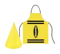 Genérico Disfraz De Crayón Delantal Para Adultos, Traje De Crayón Con Delantal Sombrero Puntiagudo, Disfraces De Crayóns Para festival De Halloween Trajes De Cosplay Grupales De Navidad