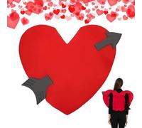 Generico Disfraz De De San,Tela Corazón Romántico - Disfraz En Forma De Corazón Para Adultos,Para Parejas, Hombres, Niñas, Niños, Adolescentes, Cosplay, Reuniones, Bar Y