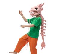 Generico Disfraz de dinosaurio Skeleton Plush - 3D Skull Spine Headpiece | Realistic Wearable Dinosaur Outfit For Kids, Adults, Halloween, Cosplay, Dress Up, Party And Holiday Costume