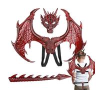 Generico Disfraz de dragón para niños pequeños | Juego de y cola para Halloween, juego de vestidos de dragones de Halloween para disfrazarse, carnaval, fiesta, escenario, teatro, cosplay, escuela