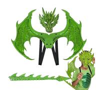Generico Disfraz de dragón para niños pequeños | Juego de y cola para Halloween, juego de vestidos de dragones de Halloween para disfrazarse, carnaval, fiesta, escenario, teatro, cosplay, escuela