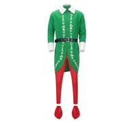 Genérico Disfraz De Elfo Con Accesorios Para Hombre Elfo Navideño, Navidad, Duende Navideño - Disfraz Para Adultos Y Divertidos Accesorios Para Fiestas, Carnaval Y Halloween Verde S-3XL