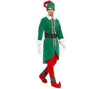 Genérico Disfraz De Elfo Con Accesorios Para Hombre Elfo Navideño, Navidad, Duende Navideño - Disfraz Para Adultos Y Divertidos Accesorios Para Fiestas, Carnaval Y Halloween Verde S-3XL