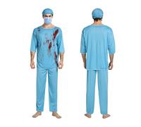 Generico Disfraz de enfermera ensangrentada para mujeres - Juego de disfraz de enfermera Sangre inante para Halloween - Cosplay, ropa de disfraz para temáticas médicas unisex