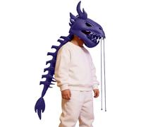 Genérico Disfraz de esqueleto de dinosaurio: gorro suave, divertido y realista, disfraces de dragón para niños, trajes de cosplay, para niños, niñas, de Navidad, Halloween, celebración de escenario