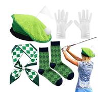 Genérico Disfraz de Golf 30x30cm - Ropa de Golf Humorística para Mujer, Gorro de Disfraz | Conjunto de eventos al aire libre para con bufanda, guantes, medias, accesorios para disfraces de festivales
