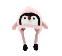 Genérico Disfraz De Gorro De Animal - Gorro de Punto Suave de Pingüino - Abrigado con Orejeras - Infantil para Vacaciones Senderismo Niños y Niñas