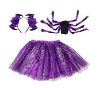 Generico Disfraz de Halloween - Disfraz de tutú para niñas | Completo con diadema para fiestas infantiles y adolescentes de 2 a 15 años, máscara de carnaval, Cosplay Party