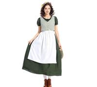 Genérico Disfraz de Halloween Vestido a cuadros verde oscuro para jardín Vestido medieval Tapiz De Tarot La Luna Tapiz De Cartas De Tarot Medieval (Green, XL)