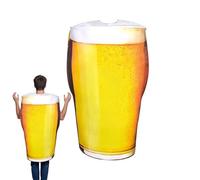 Genérico Disfraz de Jarra de Cerveza - Traje de Jarra de Cerveza Realista - Ropa de Disfraz de Vaso de Bebida Alcohólica | para Mujeres, Hombres, Adultos, Carnavales, Cosplayers, Bares y Vacaciones