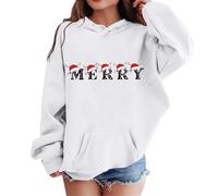 Genérico - Disfraz de Navidad, ropa de niña, 12 años, manga larga, Navidad, niño, letras estampadas, ligera, cómoda, suave, otoño, invierno, suéter para niños, informal