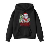 Genérico - Disfraz de Navidad, suéter de niña, 12 años, manga larga, minimalista, gato, Navidad, estampado con capucha, suelta, gruesa, suave, cómodo, invierno, ropa infantil, informal, para casa