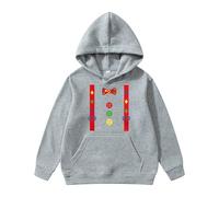 Genérico Disfraz de Navidad, suéter infantil, manga larga, sudadera con capucha, informal, estampado de patrones, fiestas, Navidad, carta, divertido, suave polar para niños, sudadera con niña