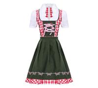 Genérico Disfraz de Oktoberfest de Halloween para mujer, disfraz de escenario para esculpir el cuerpo Historia Medieval Niños (Army Green, XXXXXL)