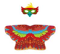 Genérico Disfraz de Pájaro para Niño,Conjunto de Disfraz Cómodo para Jugar,Capa con Alas de Águila y Máscara para Niños | para Niños en Halloween, Cumpleaños, Carnaval, Escolares, Mascaradas y
