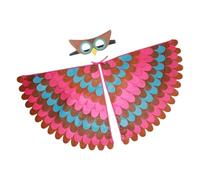 Generico Disfraz de paz de paz - Pluma arcoíris - Disfraz ligero | Capa infantil para niños para plumas degradadas, disfraces coloridos de Halloween para niñas, niños, eventos de fiesta