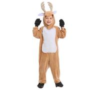 Generico Disfraz de reno para Navidad, disfraz de , Papá Noel | Mono suave para edades 3-13 años para vacaciones de invierno, cumpleaños, espectáculo, teatro y drama