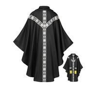 Generico Disfraz de sacerdote | Con casula católica de sacerdote con cinta - Tonaca de misa del Padre Clero Religioso, para oración, hombres, Cosplayer, boda, carnaval, escenario, fiesta de fotos