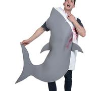 Generico Disfraz De Tiburón, Disfraz De Tiburón Para Halloween Y Cosplay | Vestido Enmascarado Ajustable Realista Para Cumpleaños, Y Escuela